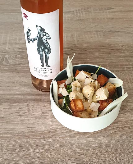 Panzanella au poulet, parmesan