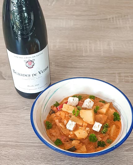 Ragout de pomme de terre au gyros et feta