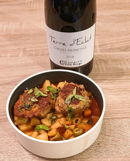 Tajine de de keftas aux olives et pomme de terre