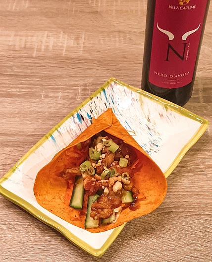 Tortillas au poulet en sauce hoisin