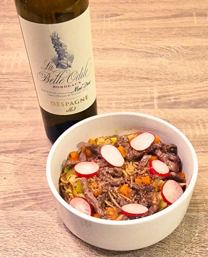 Bœuf teriyaki et nouilles complètes