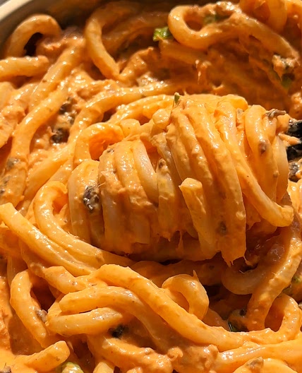 Creamy Spicy Tuna Udon