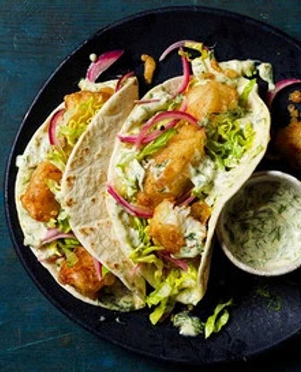 Beer Battered haddock Tacos