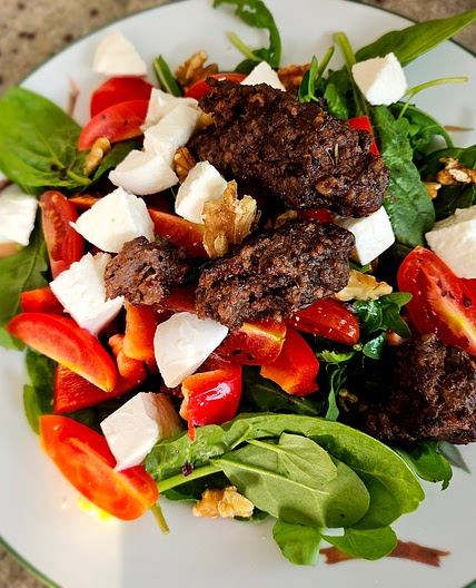 Lamb kofta and walnut salad