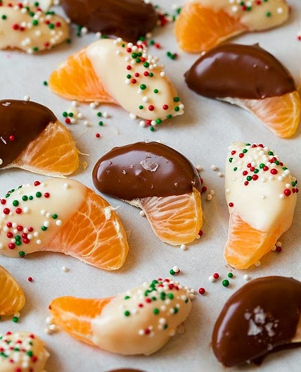 White Chocolate and Chocolate Dipped Mandarin Oranges