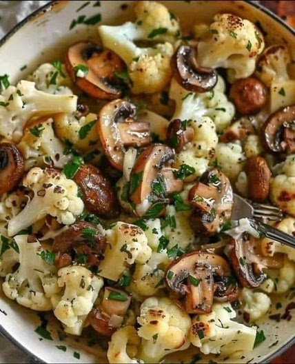 Garlic Cauliflower and Mushroom 