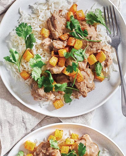 Chicken with Date Sauce and Roasted Rutabaga