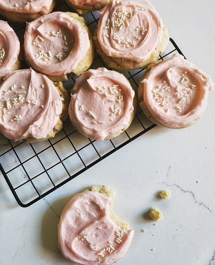 Sugar Cookies with Almond Buttercream