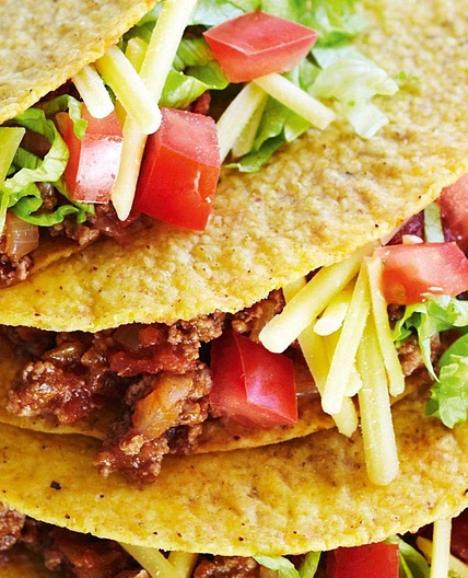 Aussie-style beef and salad tacos recipe