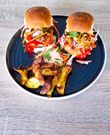 Burger aux épices thaïes et mayonnaise pimentée