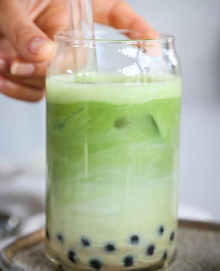 Brown Sugar Matcha Bubble Tea