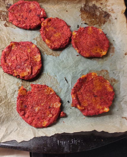 Beetroot burgers