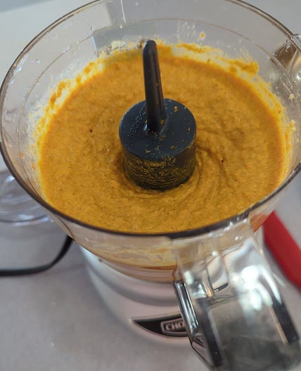 Magical small batch carrot hummus