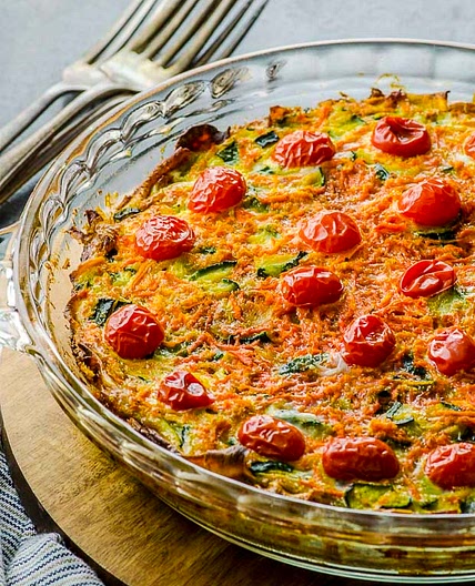 Not Only for Passover Recipes: Quiche with Sweet Potato Crust