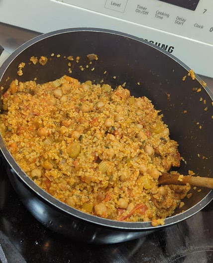 Low calorie high volume bulgur
