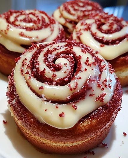 Irresistible Red Velvet Cinnamon Rolls