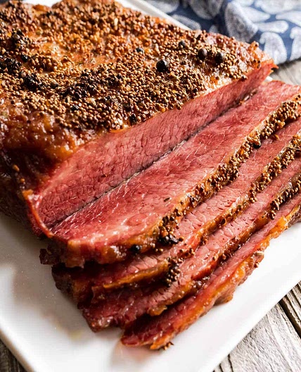 White truffle and honey garlic rub beef brisket