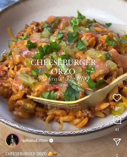 Cheeseburger orzo