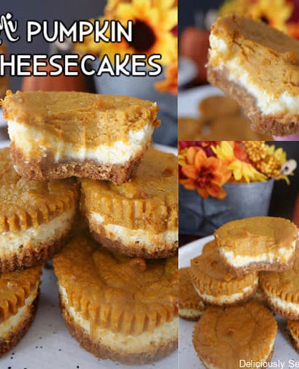 Mini Pumpkin Cheesecake Bites 