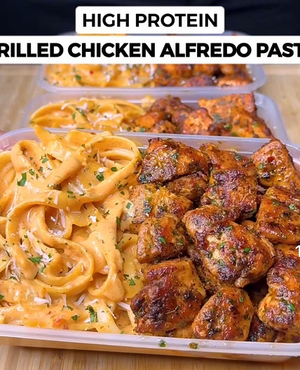 Grilled Chicken Creamy Pasta High Protein 