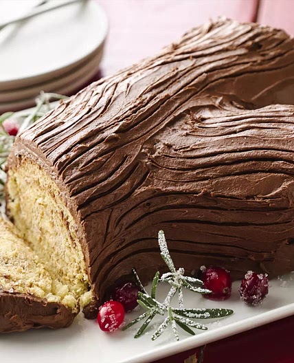 Bûche de Noël with Buttercream Frosting