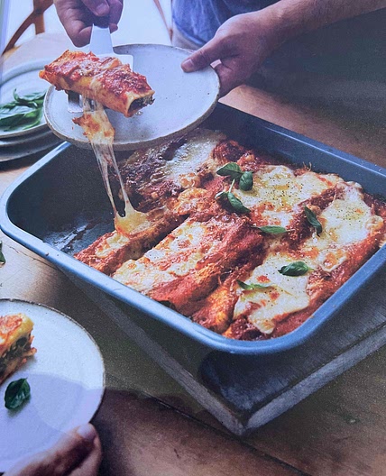 Ricotta and spinach Cannelloni