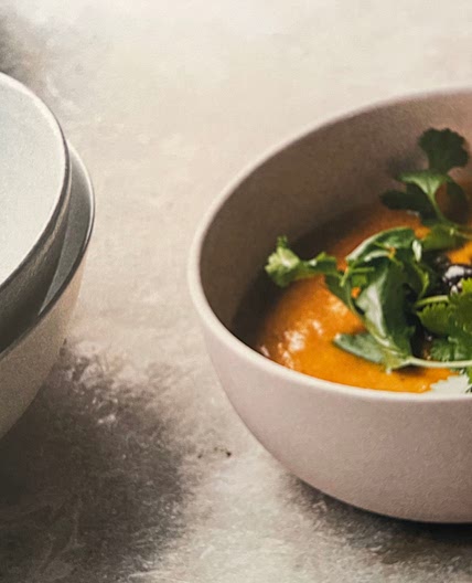 Curried lentil, tomato and coconut soup