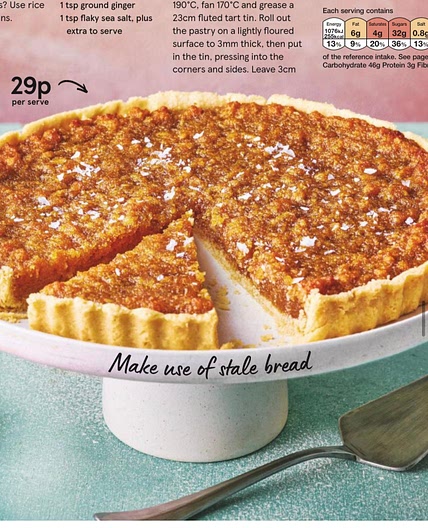 Salty honey treacle tart