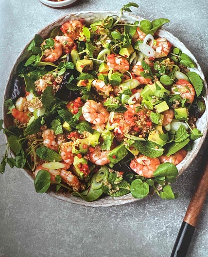Prawn, avocado and quinoa salad 
