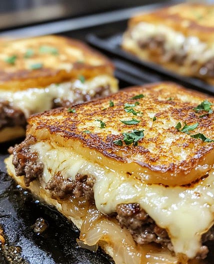 French Onion Grilled CheeseStart by making the secret sauce. In a small bowl, combine mayonnaise, ketchup, sweet pickle relish,