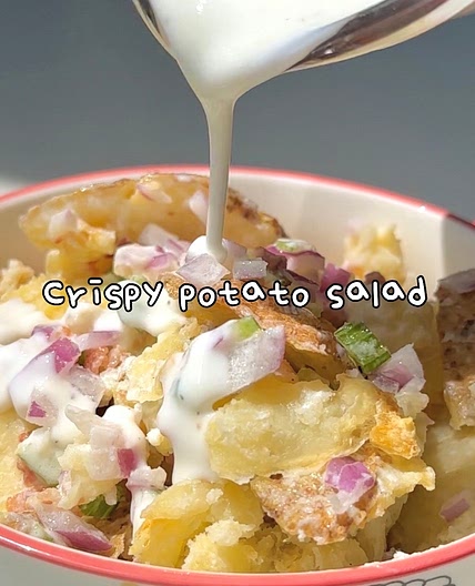 Crispy potato salad