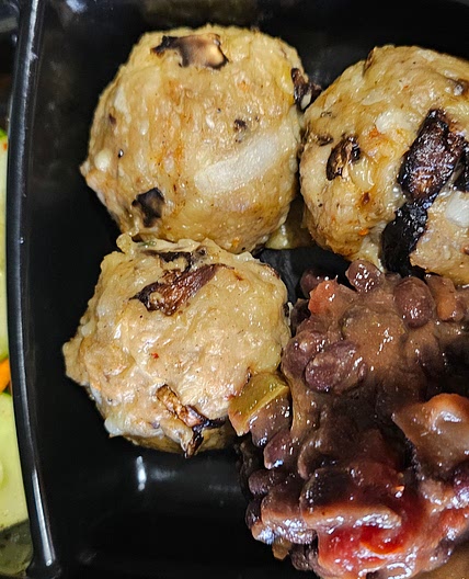 Mushroom Swiss chicken meatballs