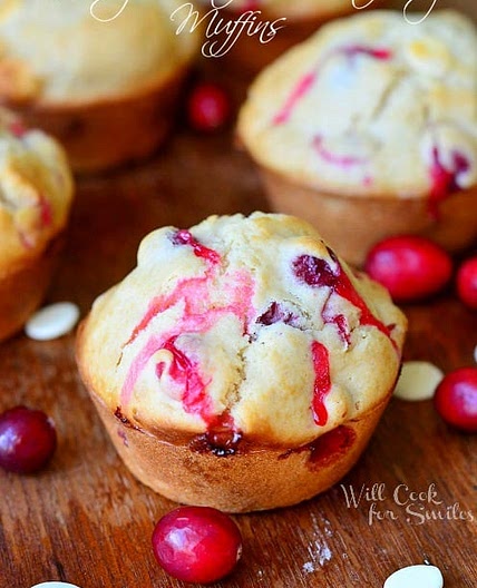 Cranberry White Chocolate Chip Muffins
