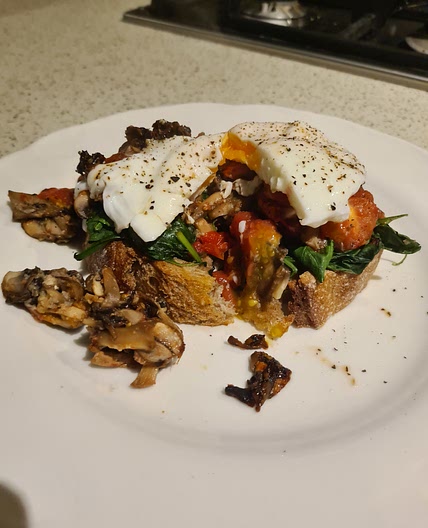Sauteed Mushrooms on Toast