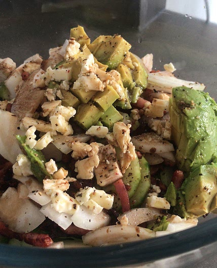 Lane’s chicken, bacon, avocado, onion & Gorgonzola salad