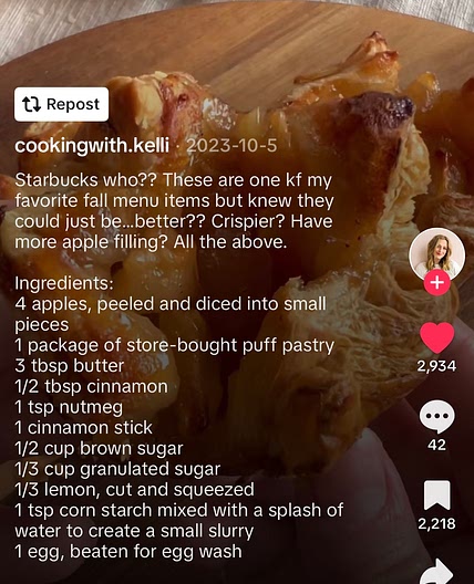 Baked apple croissants 