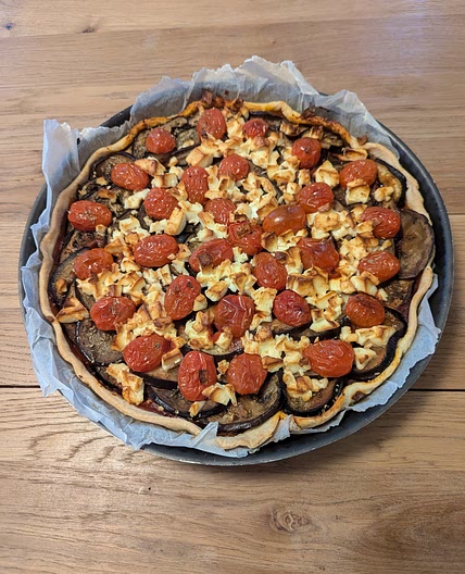 Tarte aubergine feta