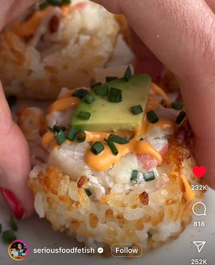 Crispy Sushi Crab Rangoon Cups