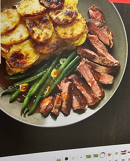 21-Day Aged Sirloin Steak with Dauphinoise Potatoes.