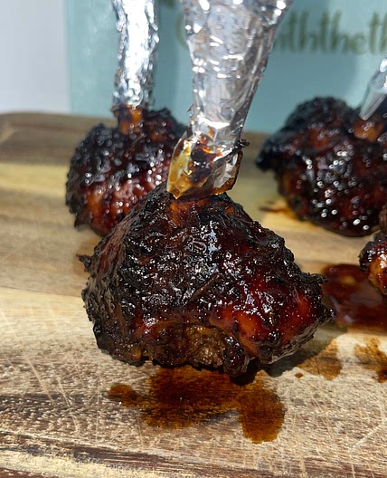 Sticky Jerk Chicken Lollipops 