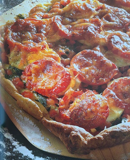 Pizza met spinazie en garnalen