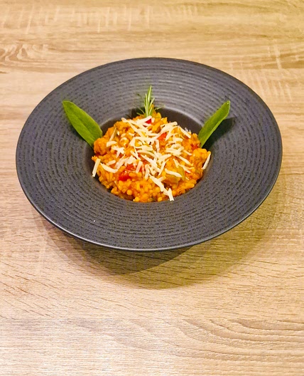 Rissoto de courge haché de poulet