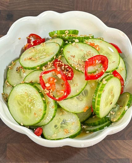 Super Easy Fish Sauce Cucumber Salad✨