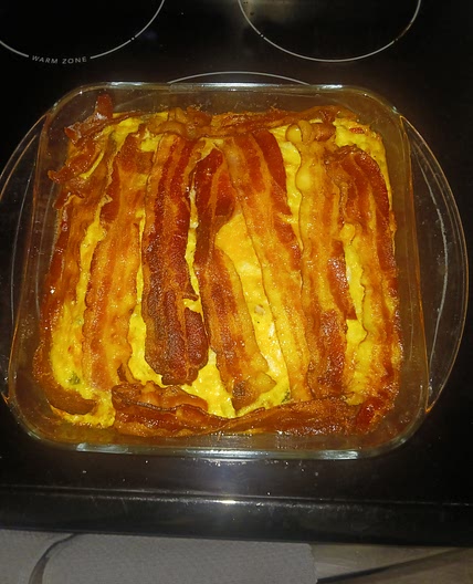 Oven bacon egg bake