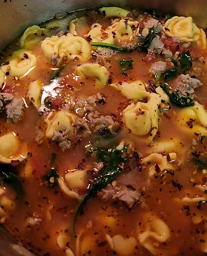 Rustic Italian Tortellini Soup