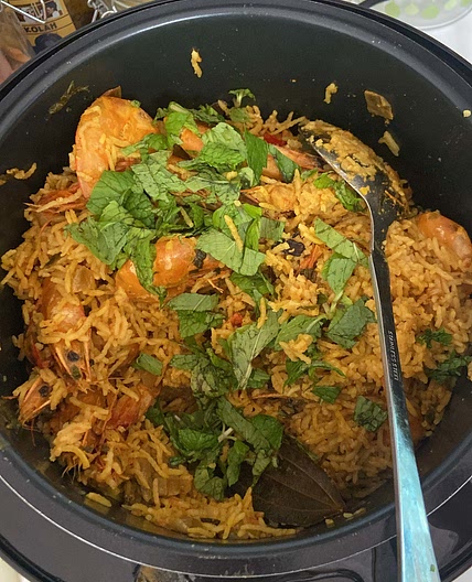 Rice cooker biryani