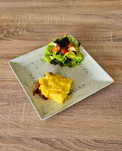 Parmentier de pulled chicken