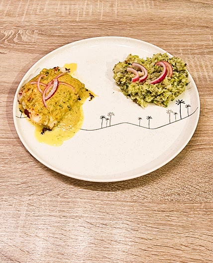Poisson blanc à la sauce moutarde