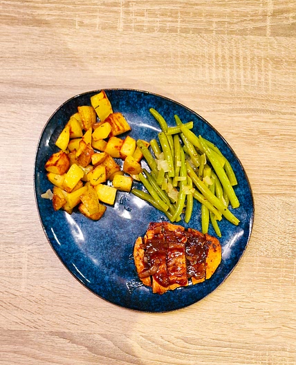 Filet de porc à la sauce fraise-balsamique
