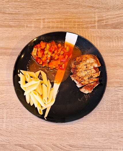 Escalope de porc et ratatouille